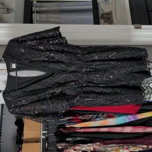 Lace and sequins glittery romper